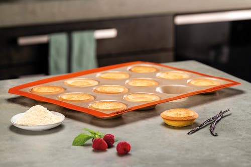 Silpat Perfect Non-stick Mini Muffin Mold In Orange