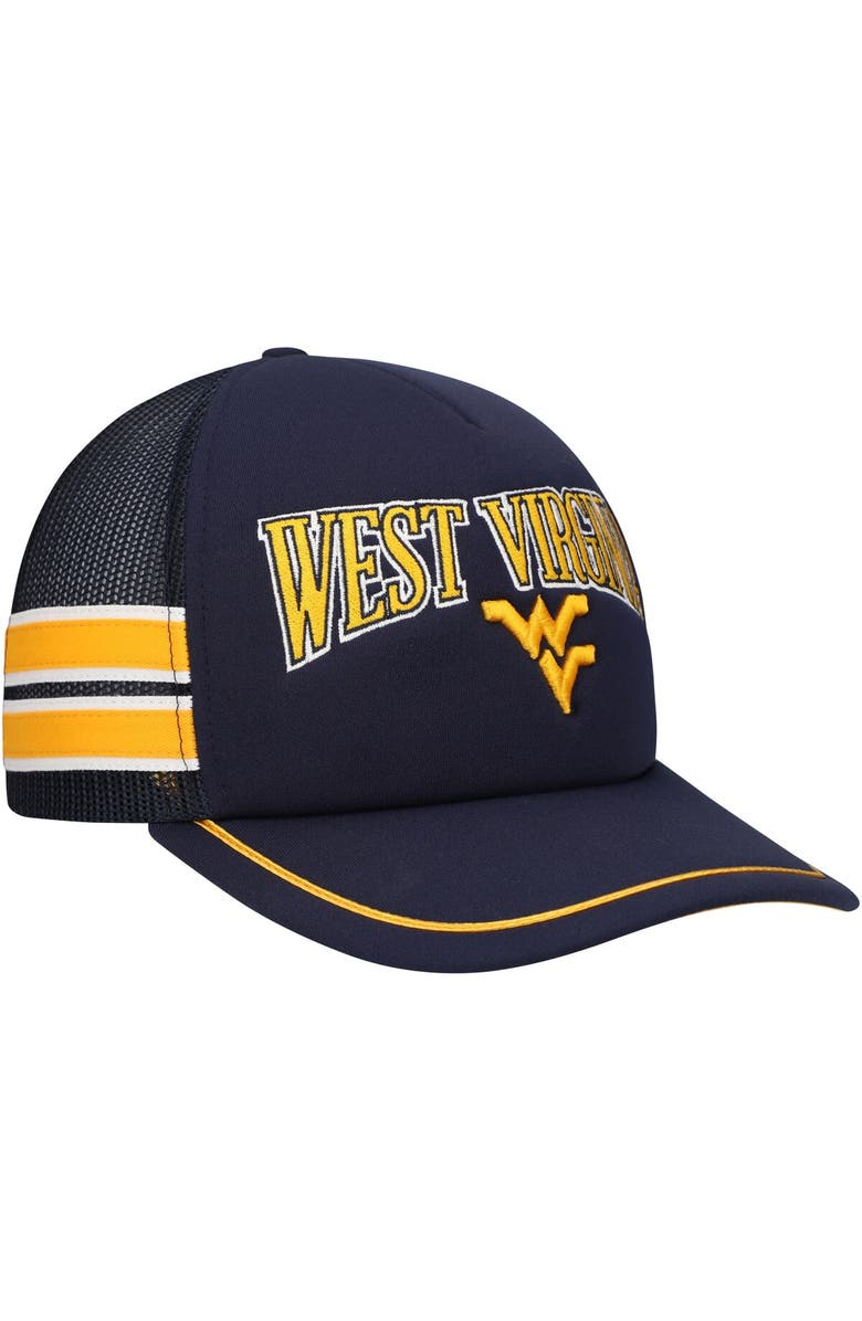 '47 Men's '47 Navy West Virginia Mountaineers Sideband Trucker Adjustable Hat, Alternate, color, Navy