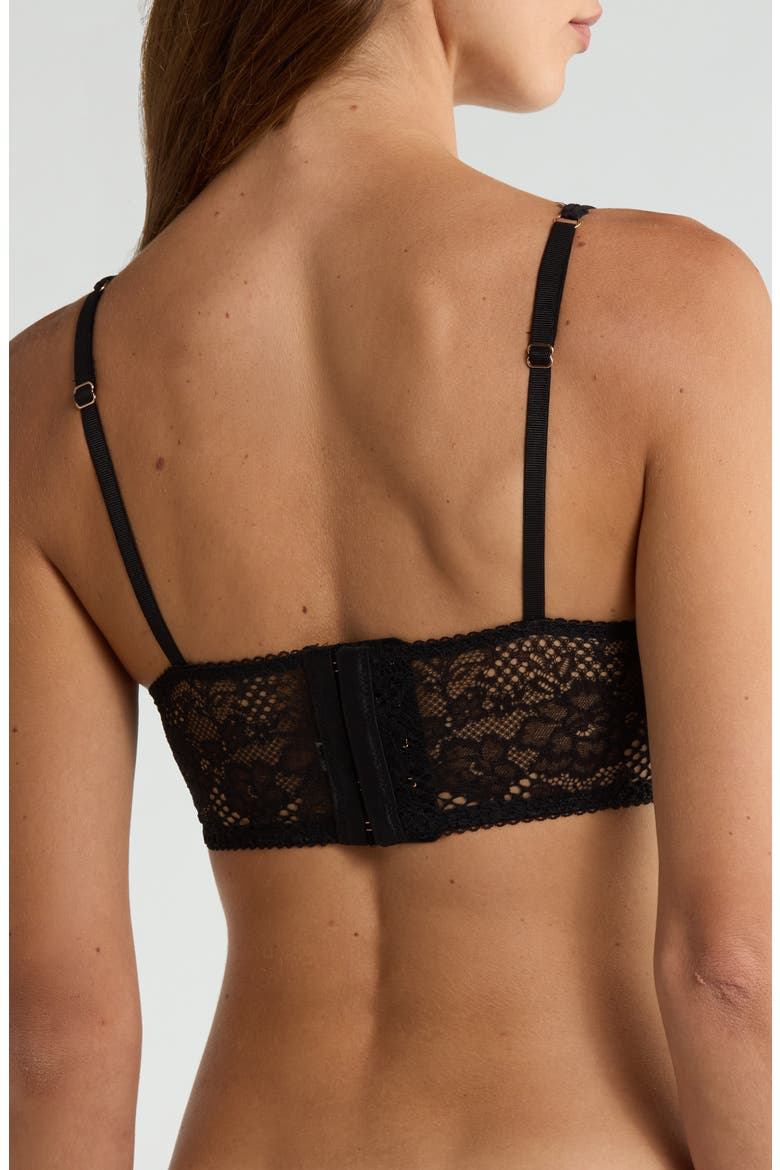 Intimately FP Graphic Edge Demi Longline Bra, Alternate, color, BLACK