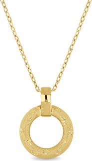 Bony Levy 14k Gold Circle Pendant Necklace