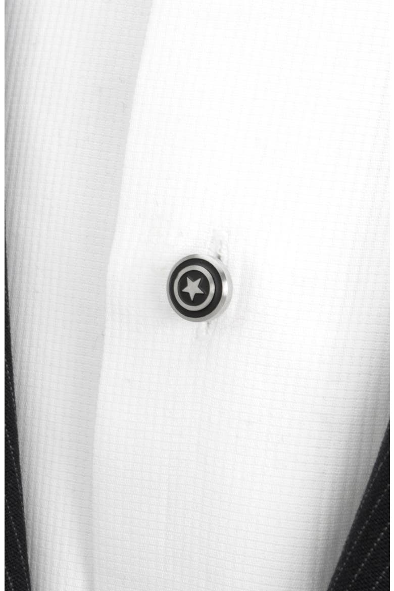 x Marvel Captain America Shield Cuff Link & Stud Set, Alternate, color, SILVER
