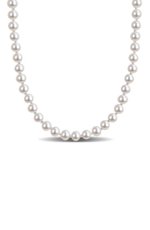 Cultured Pearl Necklace, 5–5.5mm