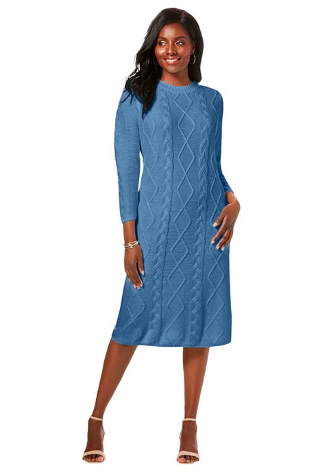 Cable Sweater Dress (Plus Available)