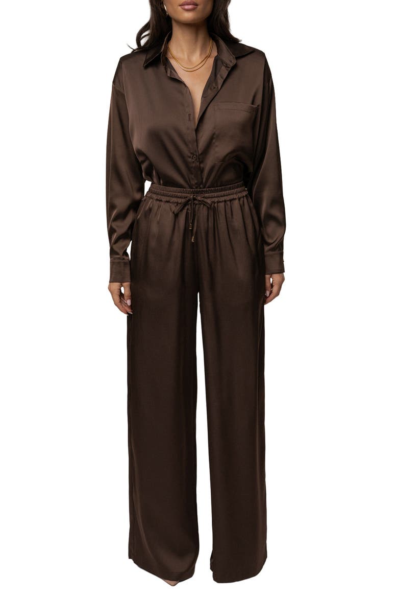 Sunny Day Drawstring Pants, Alternate, color, Chocolate