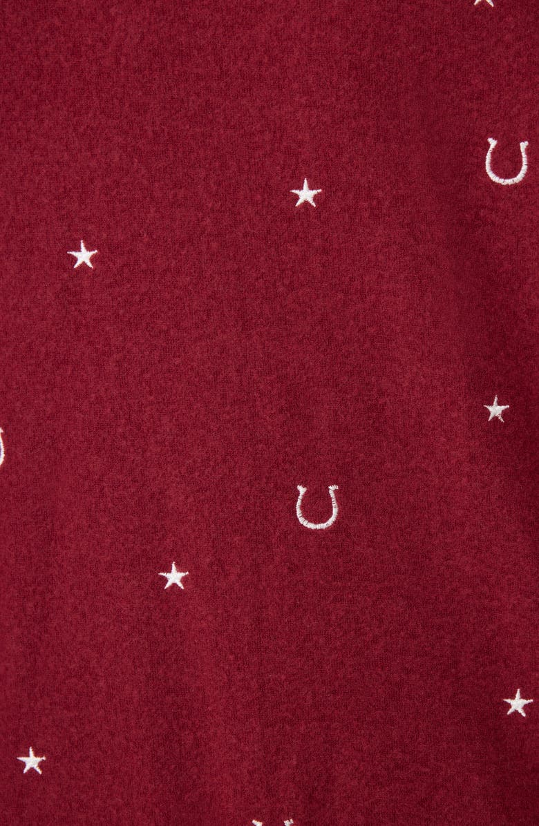 PJ Salvage Hold Your Horses Fleece Pajamas, Alternate, color, Port