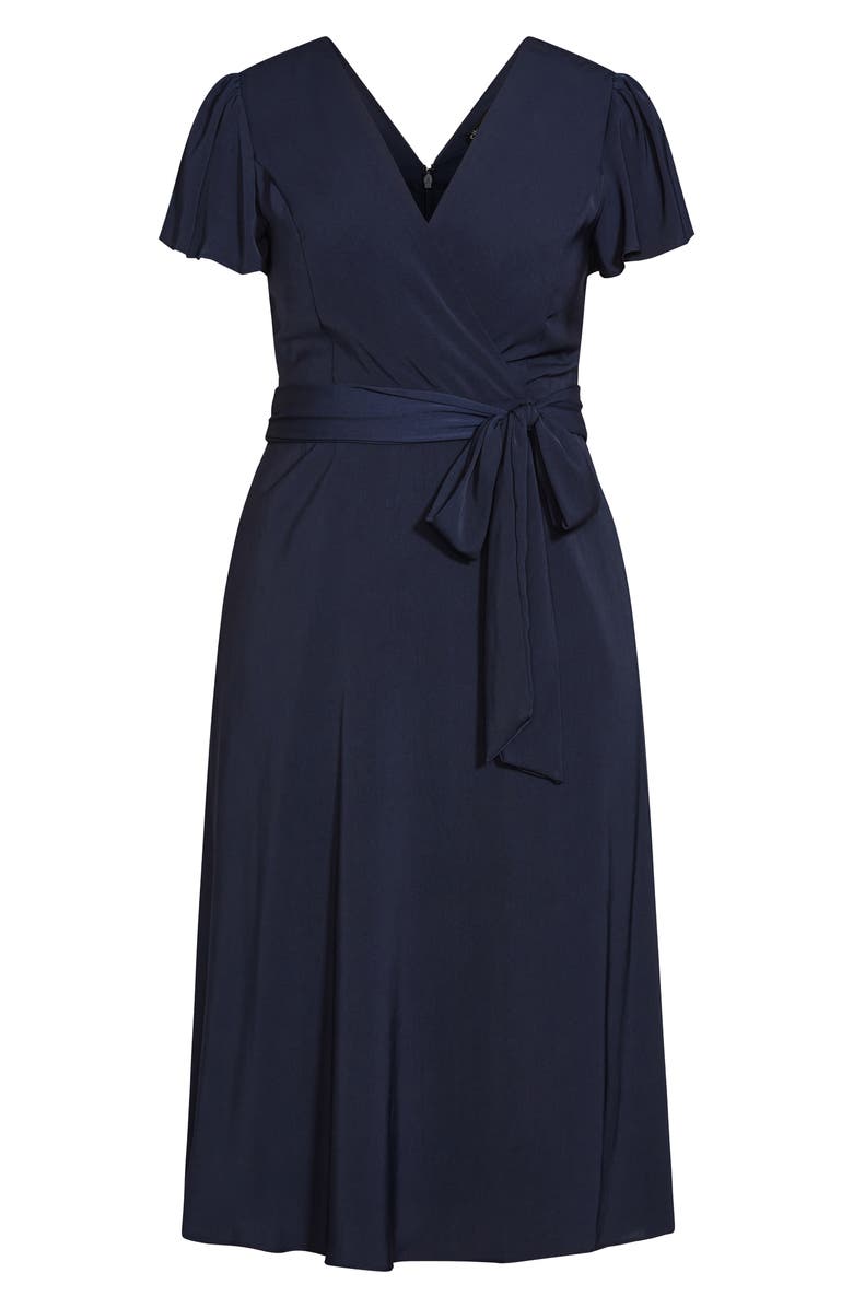 City Chic Belted Garden Dress, Alternate, color, 
