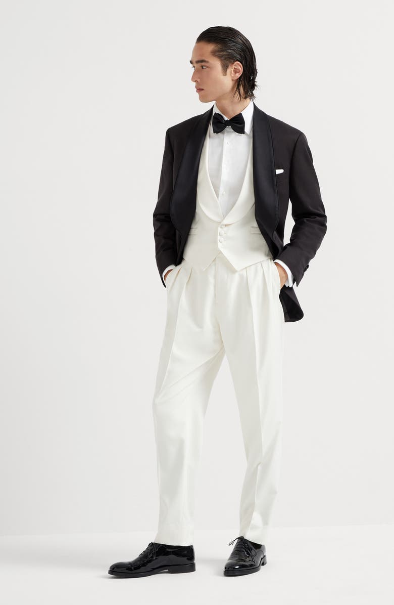 Brunello Cucinelli Waistcoat with shawl lapel, Alternate, color, 