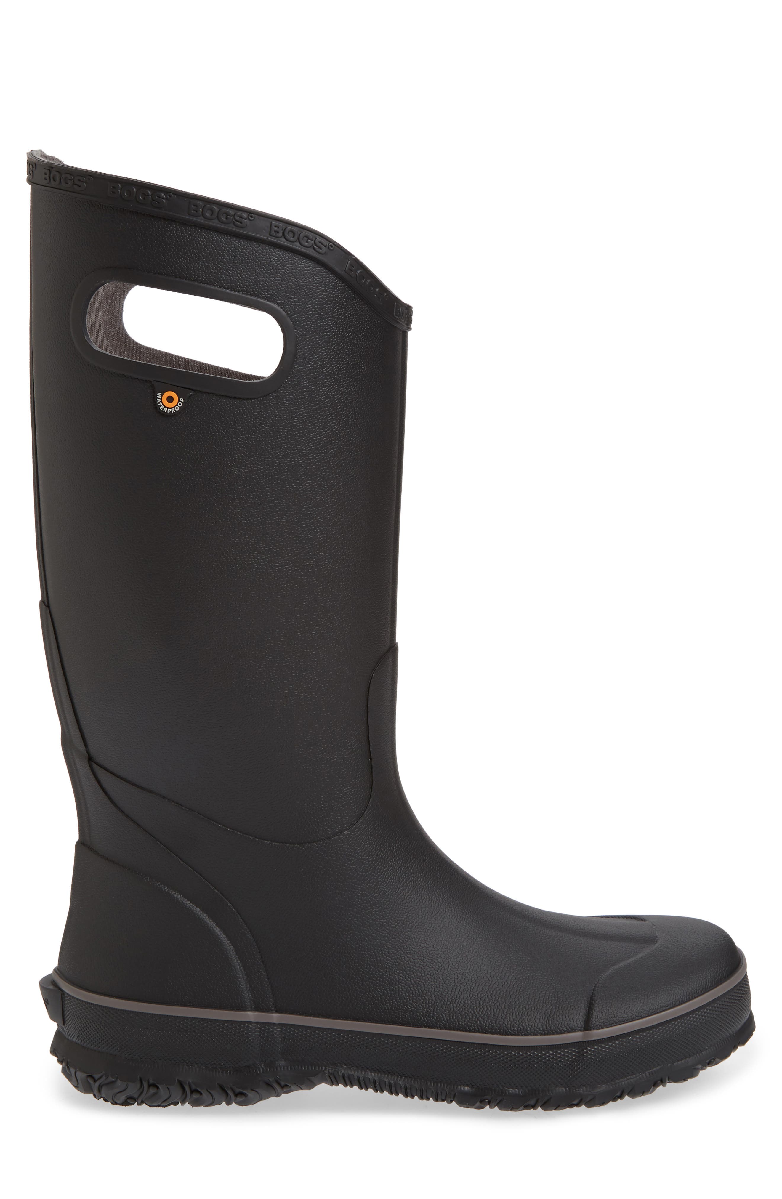 Bogs Waterproof Rain Boot, Alternate, color, Black