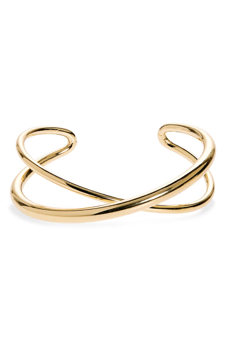 Nordstrom Crossover Cuff Bracelet, Main, color, Gold