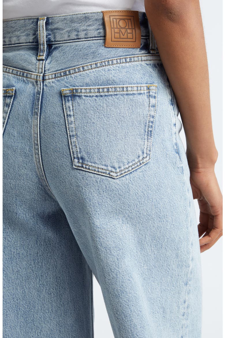 Wide Leg Organic Cotton Jeans, Alternate, color, COOL BLUE