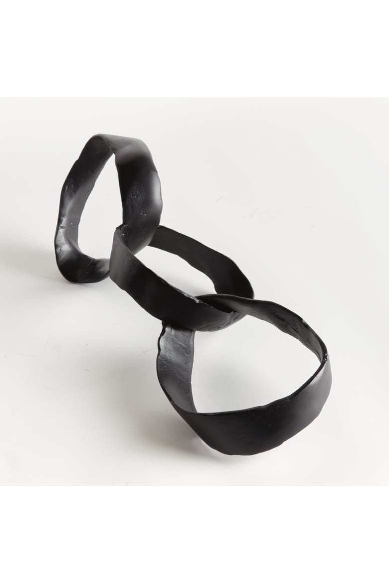 Aiden Sculpture - Black Cast Aluminum Modern Accent Piece, Alternate, color, Black