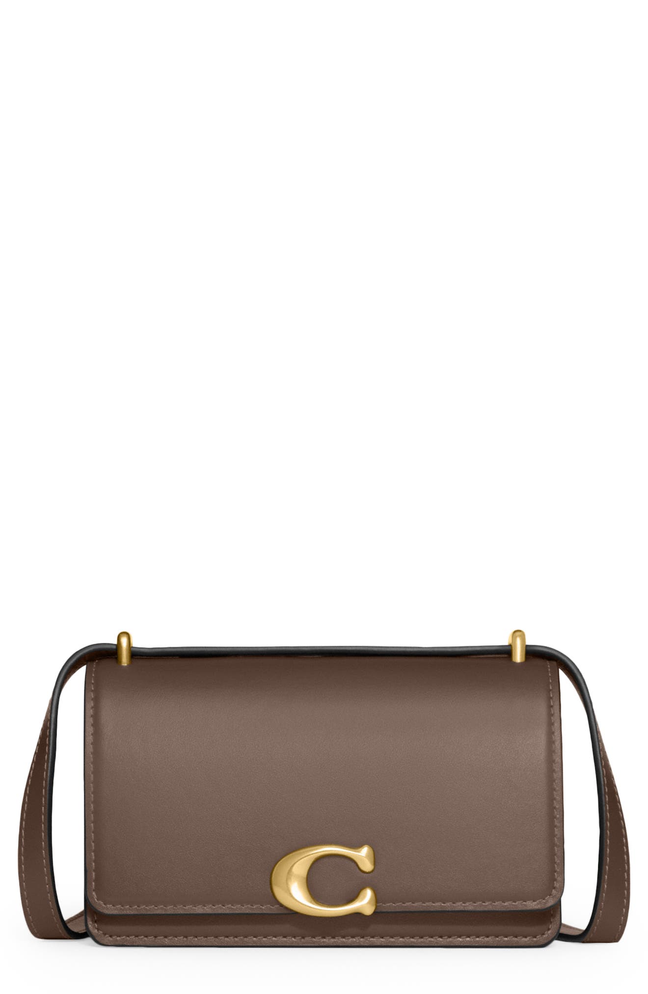 Bandit Leather Crossbody Bag, Main, color, B4/ DARK STONE