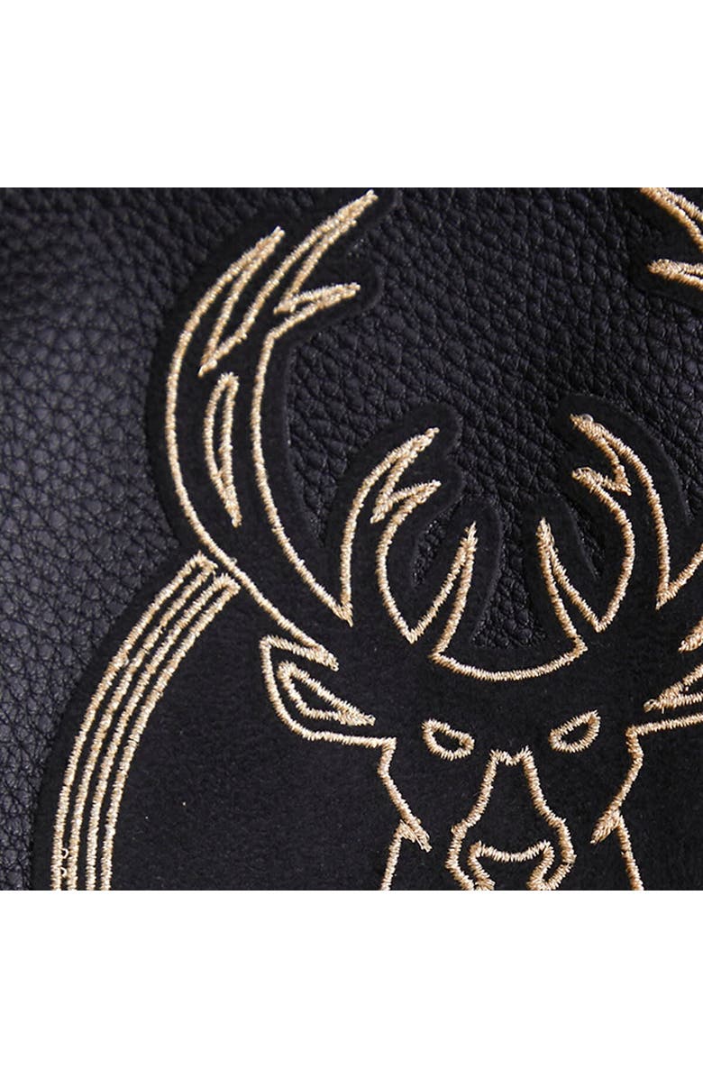 PRO STANDARD Men's Pro Standard Black Milwaukee Bucks Gold Stitch Varsity Jacket, Alternate, color, 