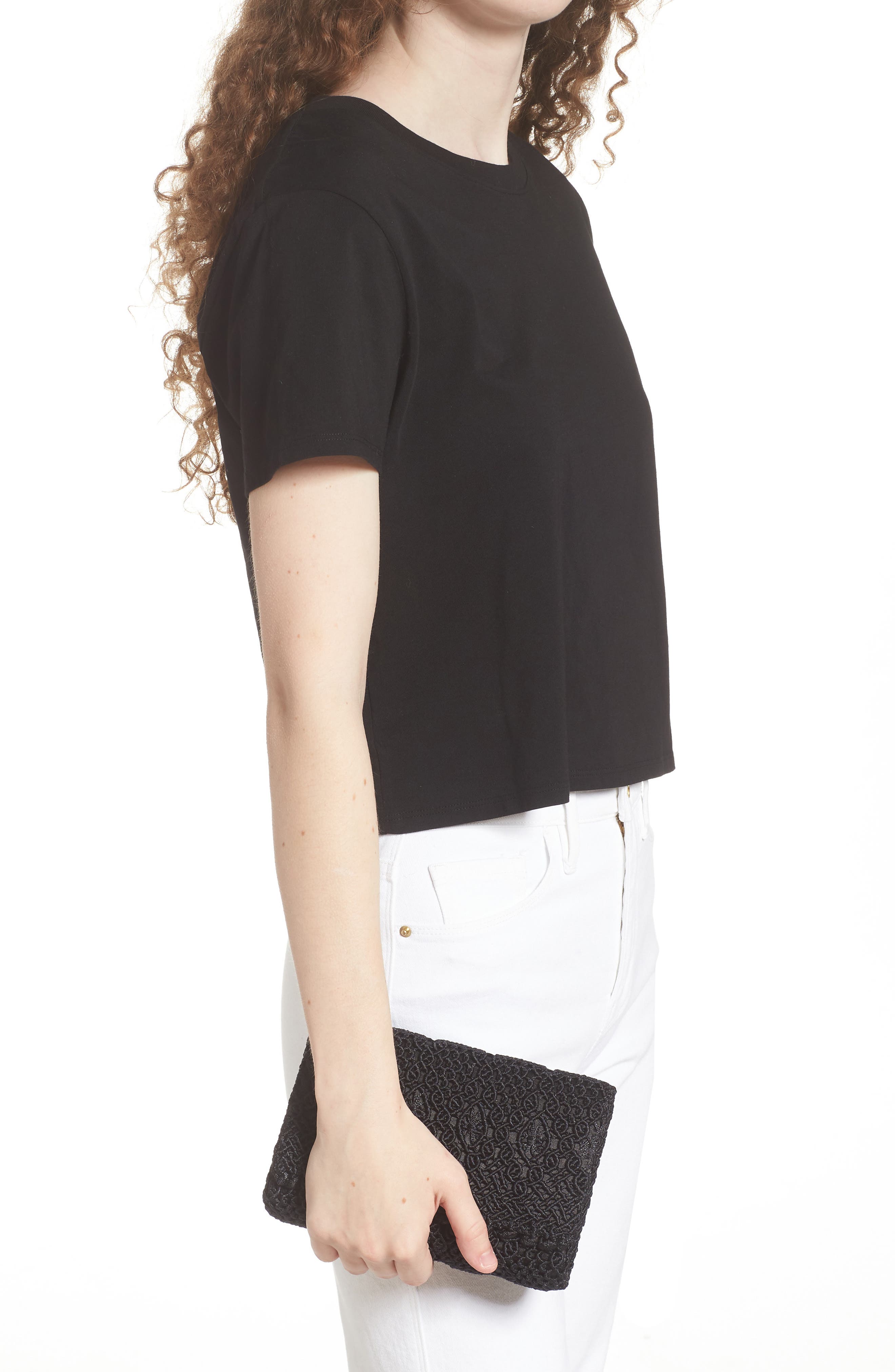 Mini Puerto Escondido Clutch, Alternate, color, BLACK