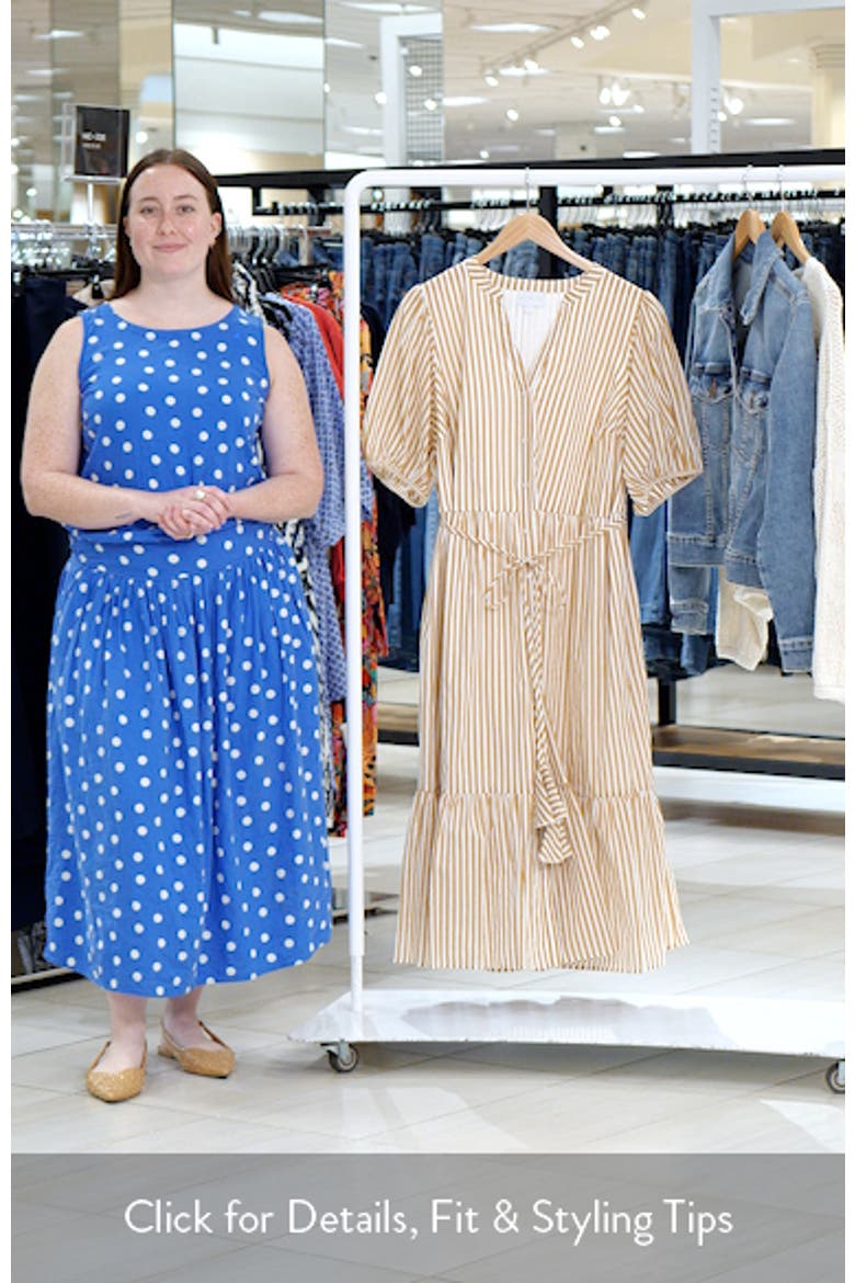 Dream State Beth Cotton Button-Up Midi Dress video