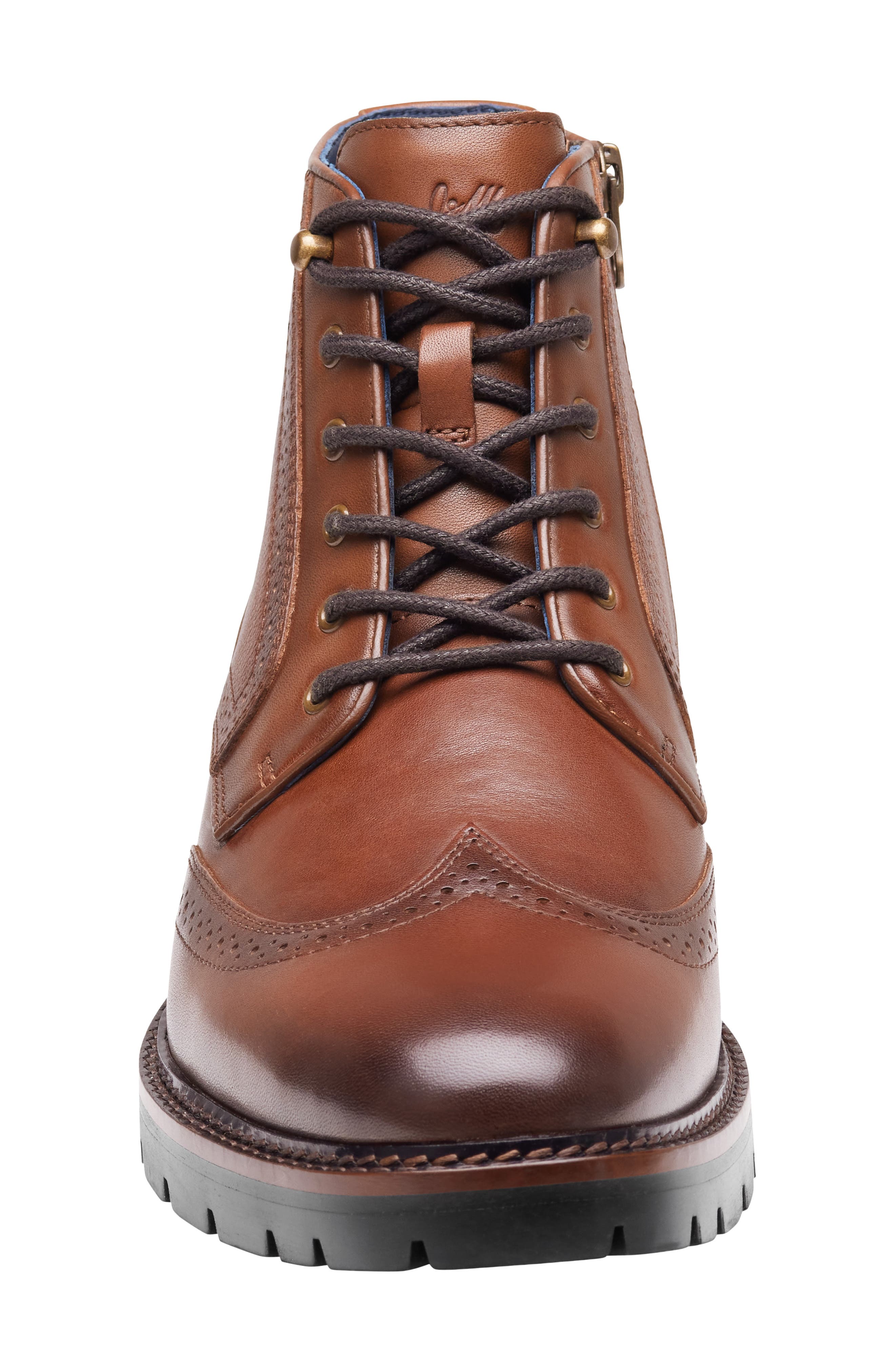 XCFlex® Cade Wingtip Boot, Alternate, color, TAN HAND-FINISHED FULL GRAIN