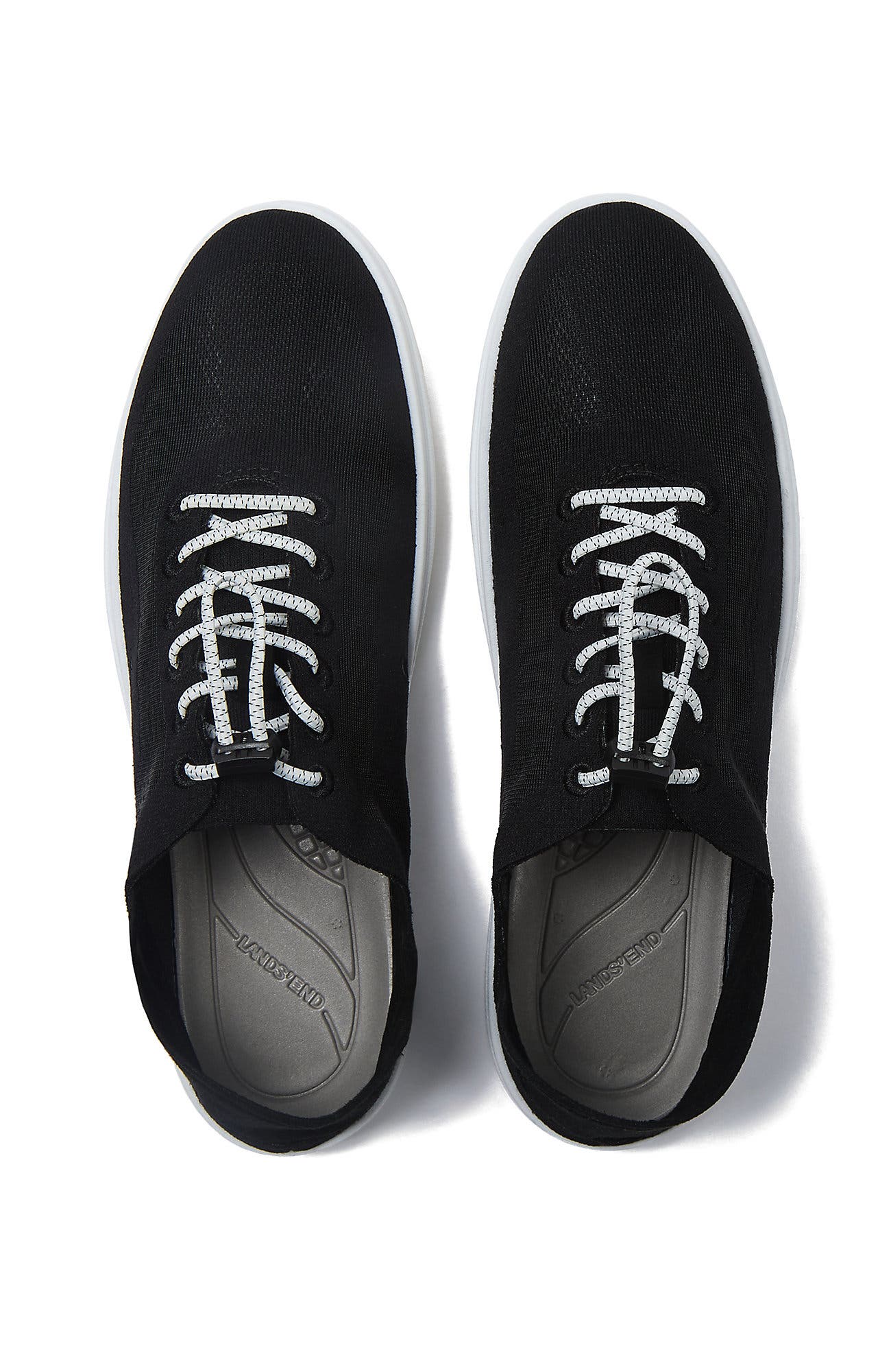 Lands' End Easy On Water Friendly Sneakers, Alternate, color, Black