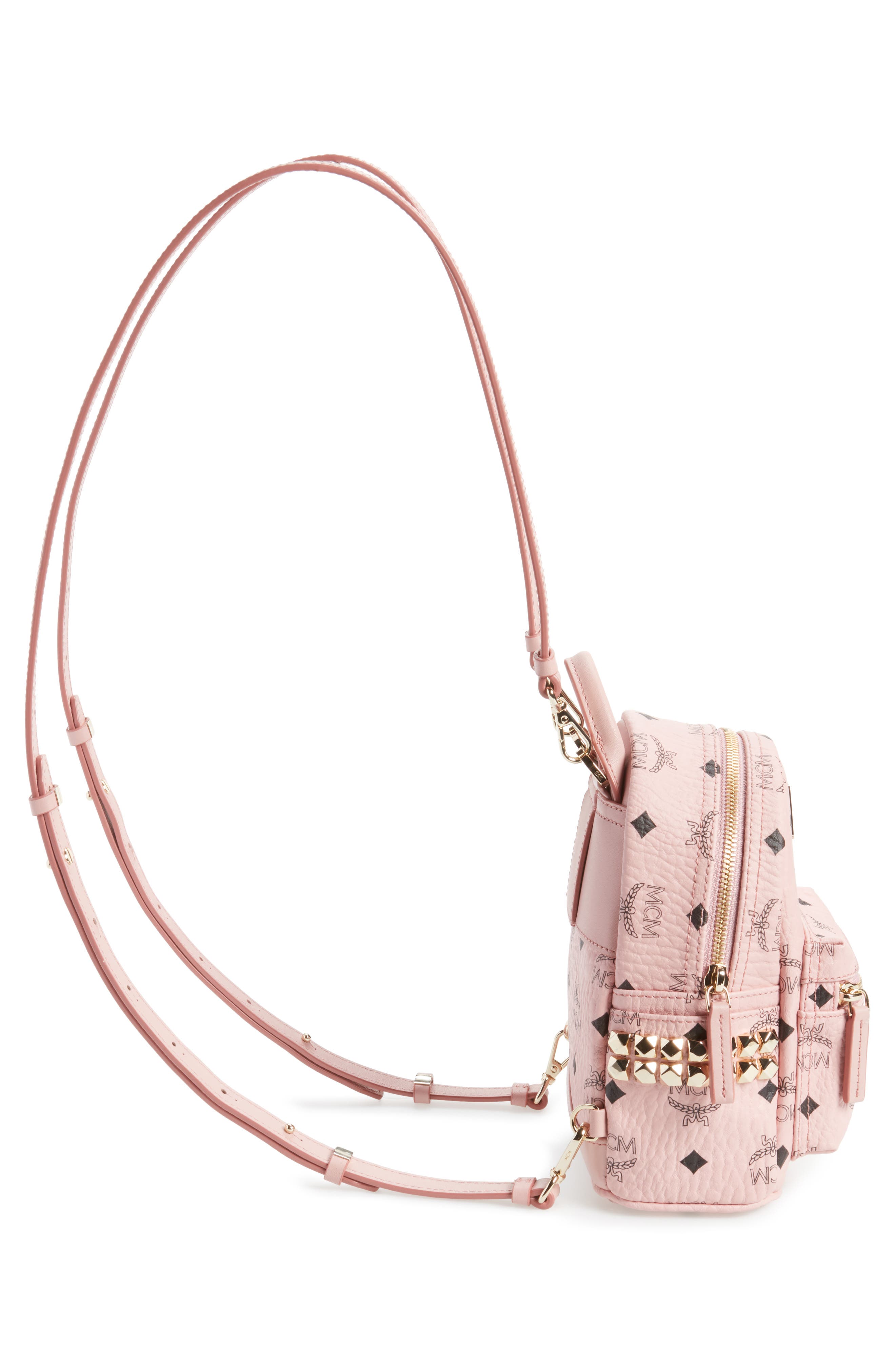 X-Mini Stark Side Stud Convertible Backpack, Alternate, color, SOFT PINK
