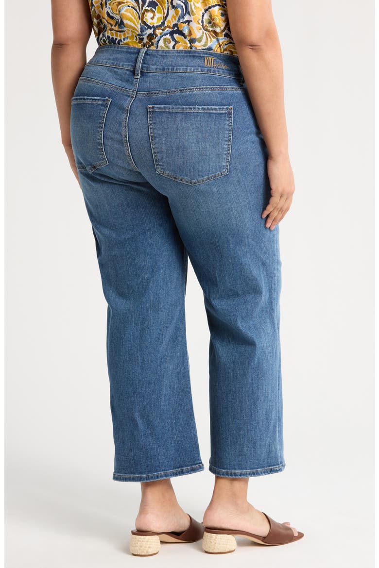 Lucy Double Button High Waist Wide Leg Jeans, Alternate, color, HEATH