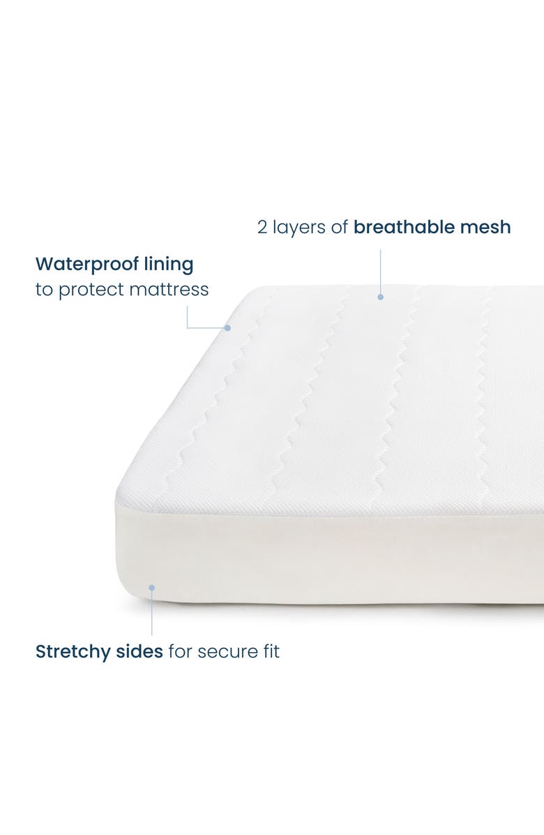 HALO Universal Breathable Mattress Cover, Alternate, color, White
