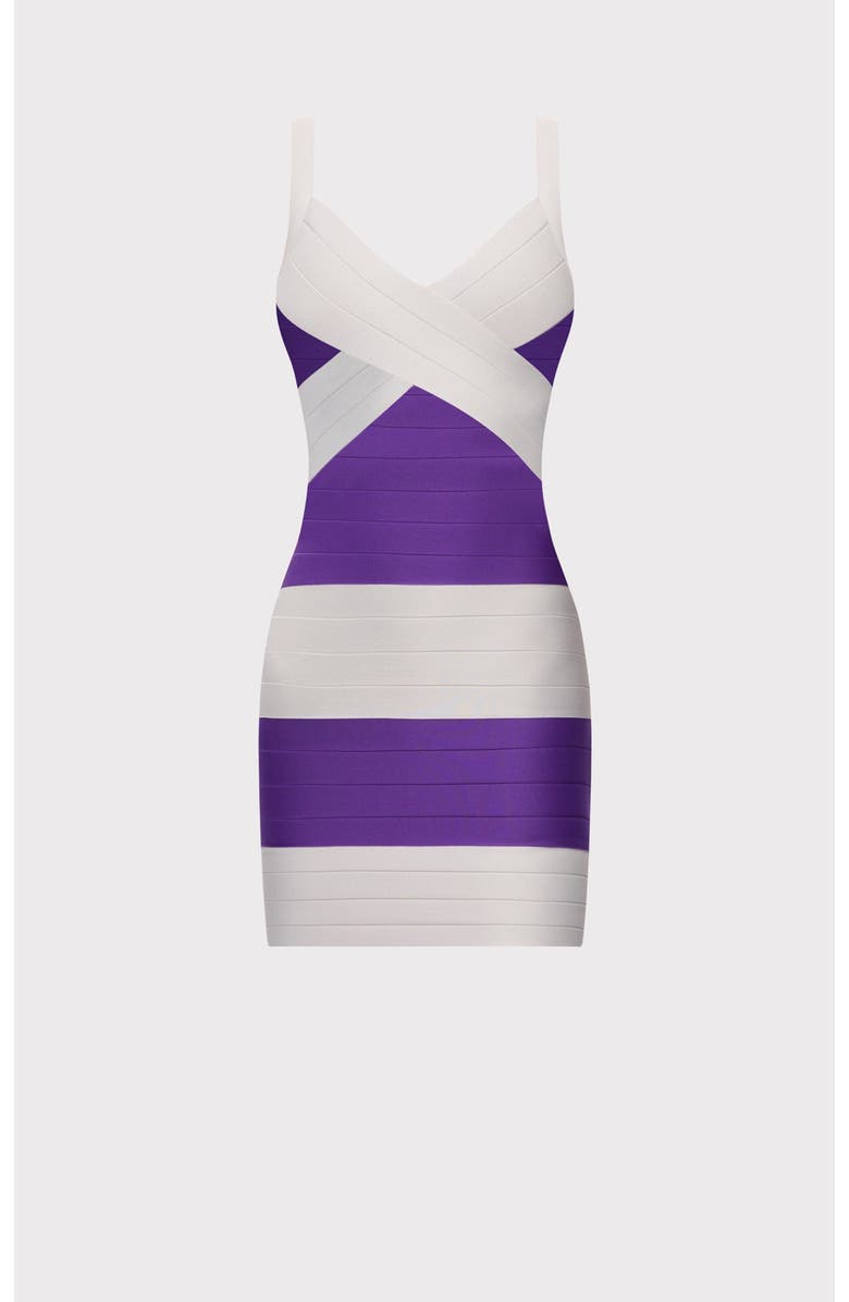Herve Leger The Vip Dress, Alternate, color, Pansy Grey
