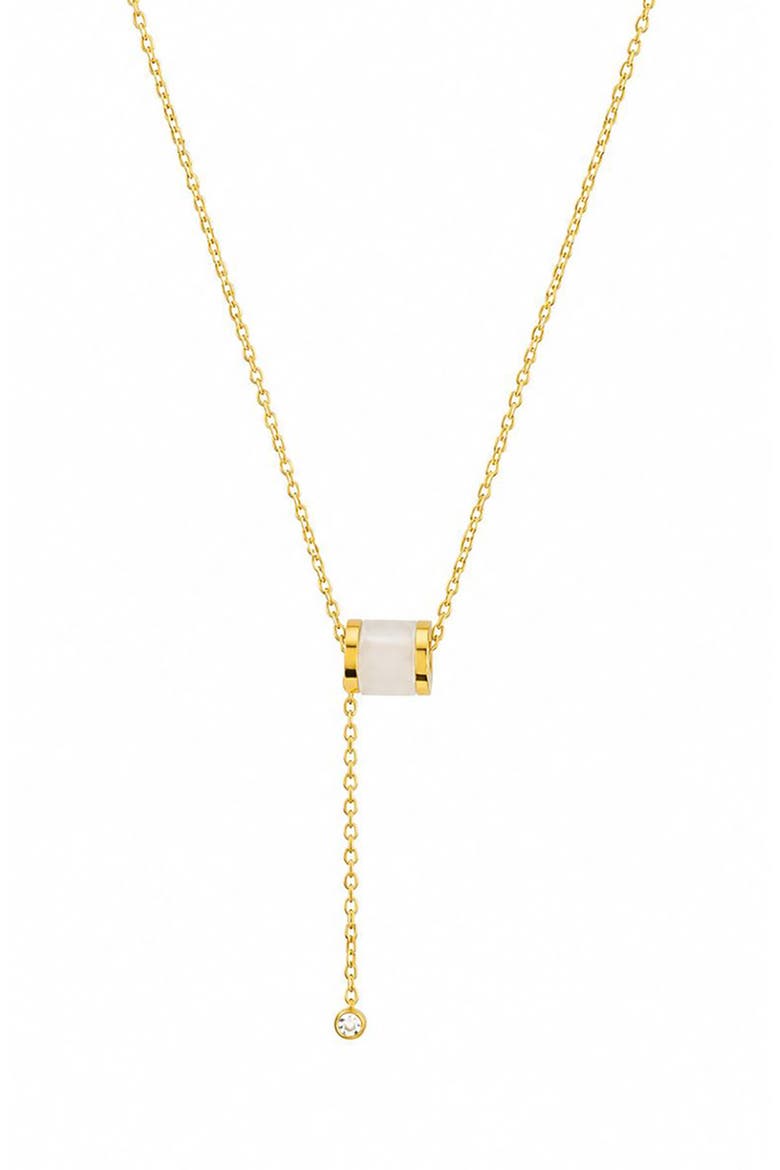 Barrel Y Necklace, Main, color, GOLD