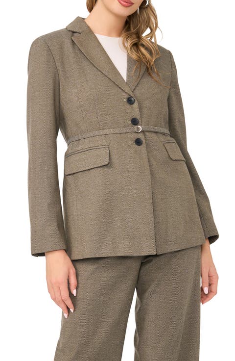 Slim Fit Herringbone Blazer