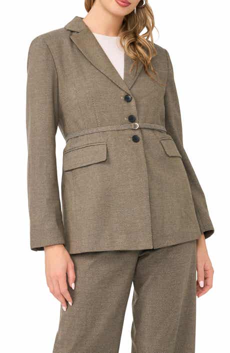 Slim Fit Herringbone Blazer