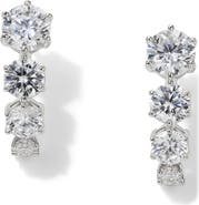 Nadri Cubic Zirconia Half Hoop Earrings