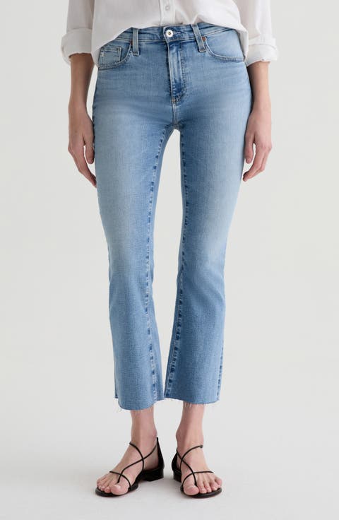 Farrah Mid Rise Crop Bootcut Jeans (18 Years Avalon)