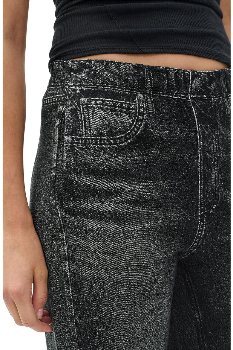 rb Miramar Wide Leg Cotton Fleece Sweatpant Jeans, Alternate, color, WASHED BLACK