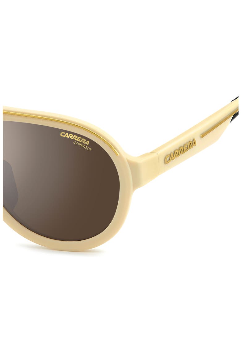 C Sport 57mm Shield Sunglasses, Alternate, color, MATTE BEIGE GOLD/ SILVER SP