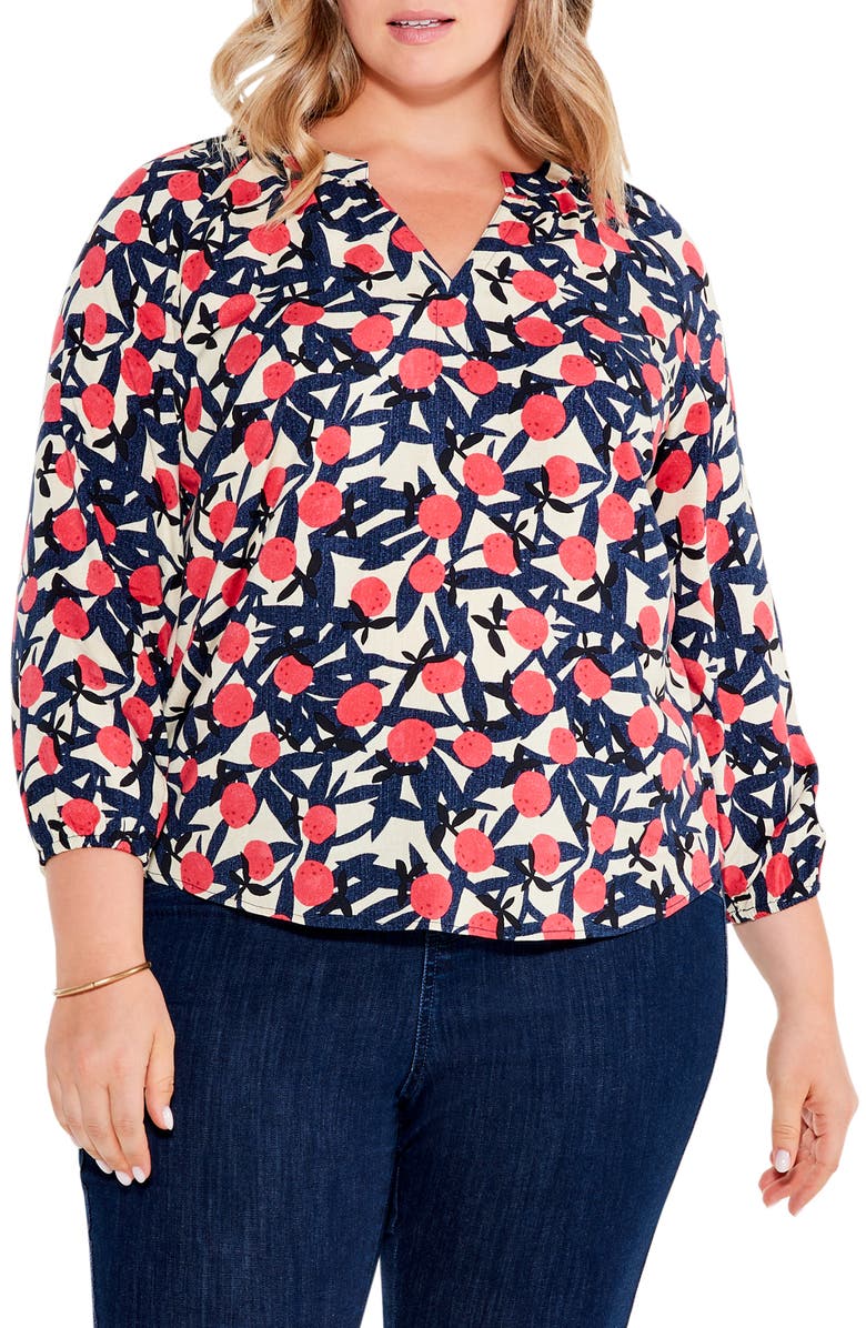 NIC+ZOE Fresh Squeeze Popover Blouse, Main, color, 
