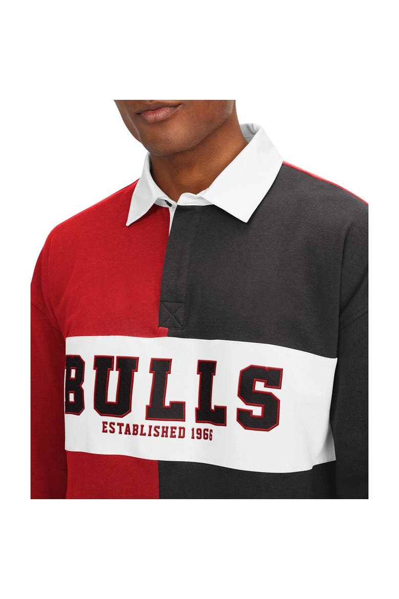 Men's Tommy Jeans Red/Black Chicago Bulls Ronnie Rugby Long Sleeve T-Shirt, Alternate, color, Red
