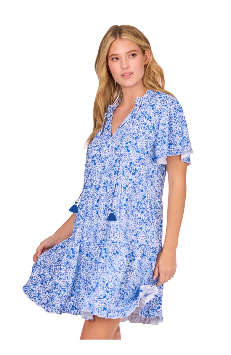 Cabana Life Short Sleeve Tiered Dress, Alternate, color, 