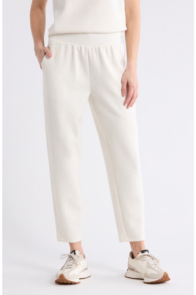 Whisper Knit Ankle Pants, Main, color, BEIGE IVORY HEATHER