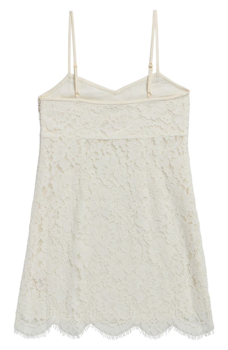 LoveShackFancy Kids' Mini Petaline Lace Minidress, Alternate, color, Ivory
