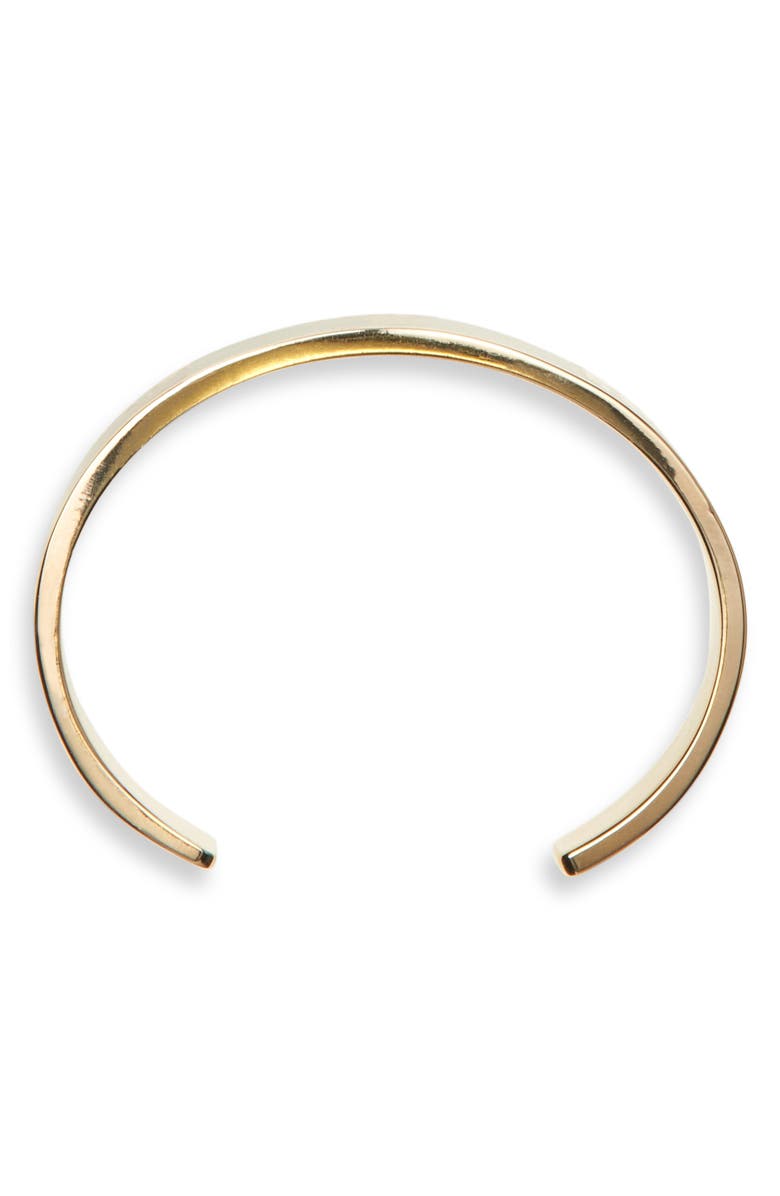 McQueen Thin Skull Enamel Cuff Bracelet, Alternate, color, Black/ Gold