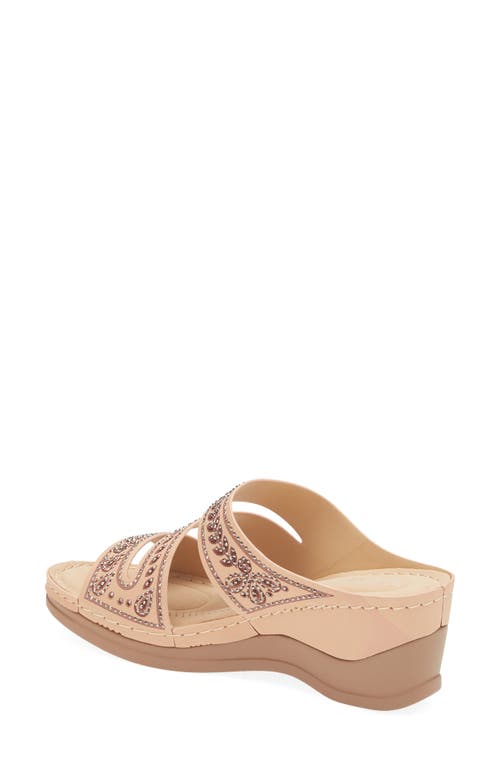 Extreme By Eddie Marc Embellished Wedge Sandal