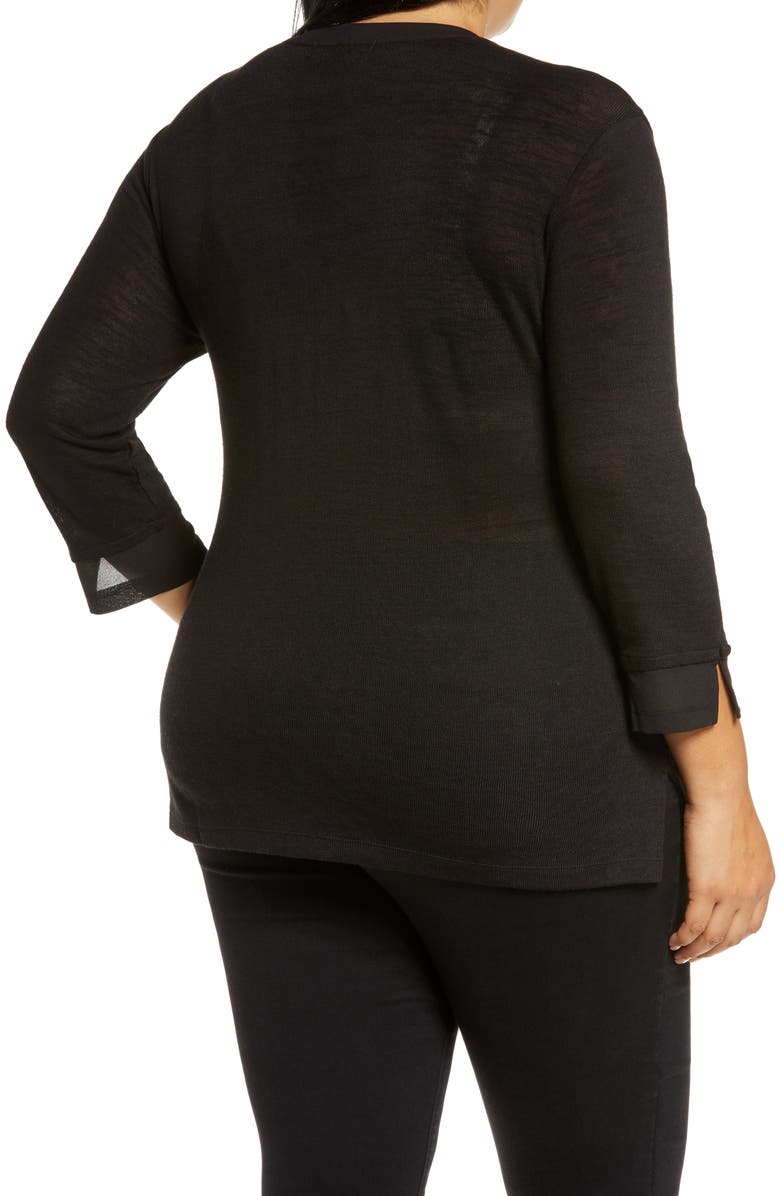 Sanctuary Gina Mix Media Knit Pullover, Alternate, color, 