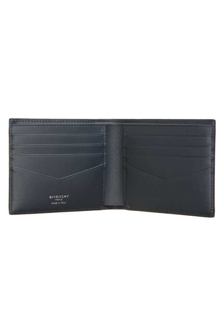 Logo Padded Leather Bifold Wallet, Alternate, color, MILITARY BLUE