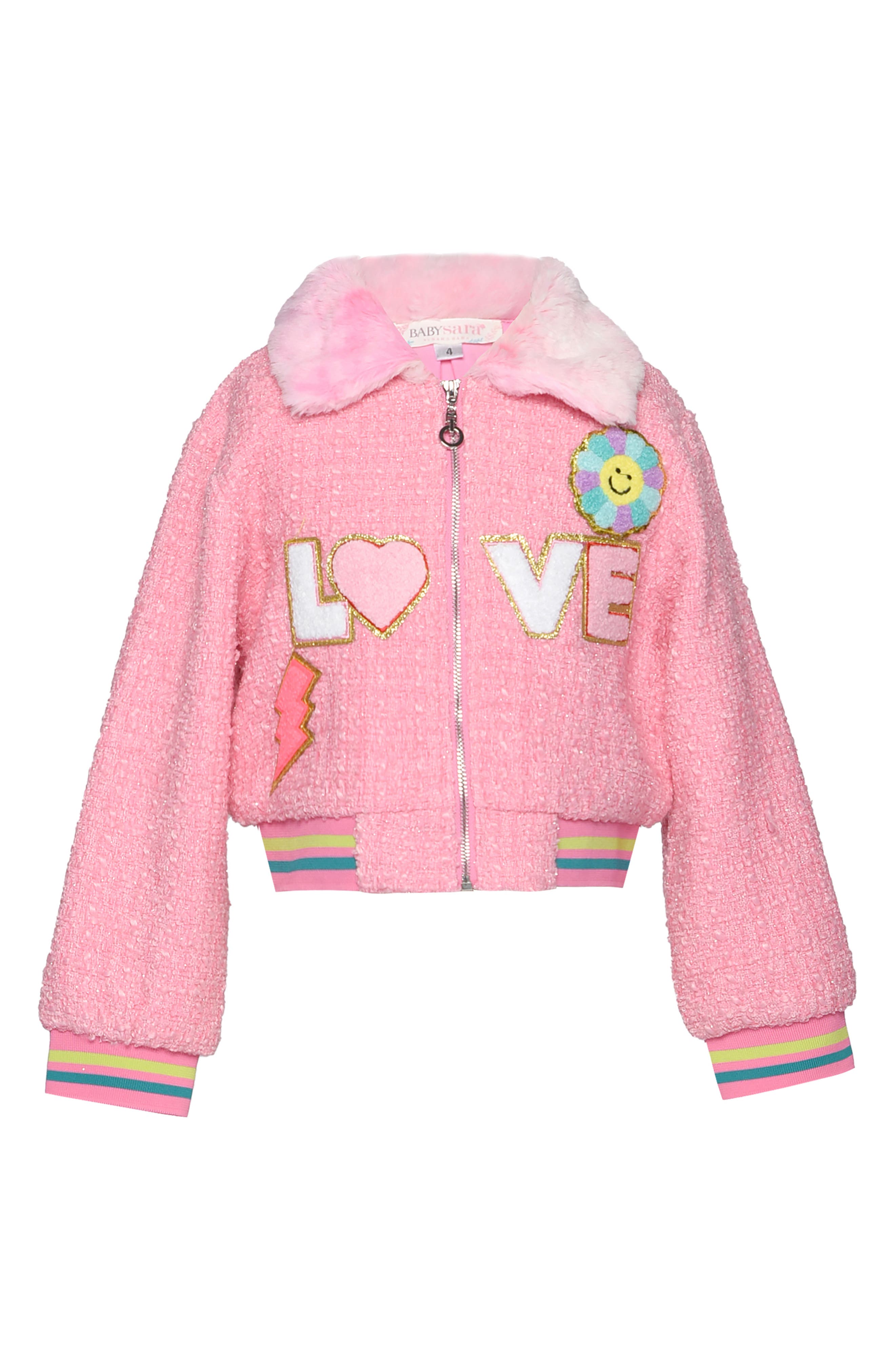 Baby Sara Kids' Love Patch Jacket