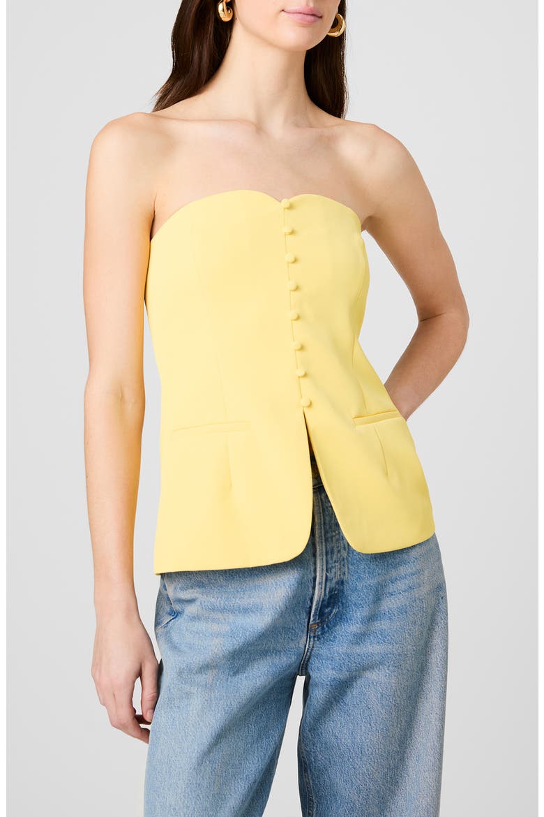 Harry Strapless Top, Main, color, DAISY YELLOW