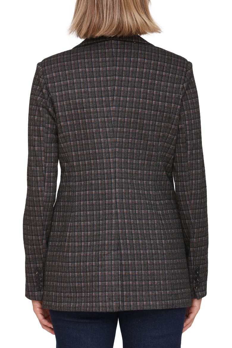 Tailored One-Button Blazer, Alternate, color, BLUE-GREY