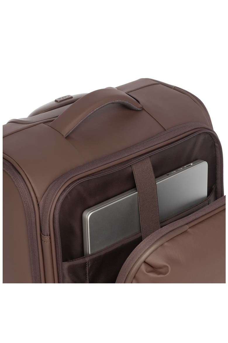 21-Inch Soft Side Spinner Carry-On Suitcase, Alternate, color, WALNUT