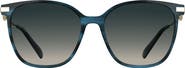 Longchamp Foulonn 55mm Gradient Modified Rectangular Sunglasses