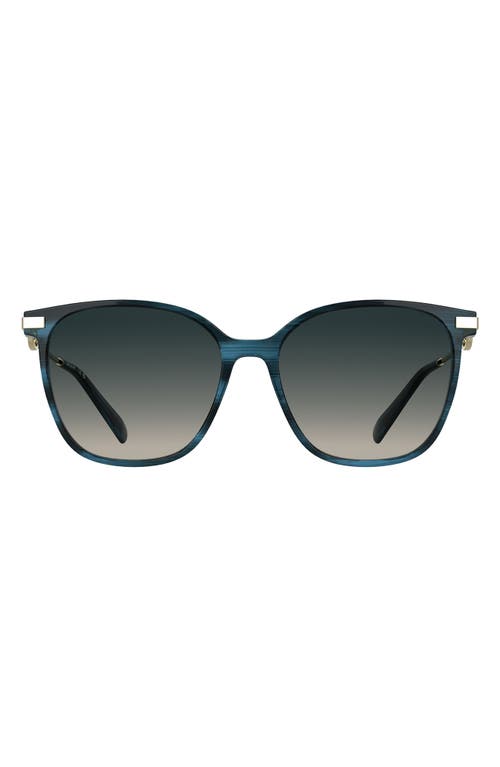 Longchamp Foulonn 55mm Gradient Modified Rectangular Sunglasses In Blue