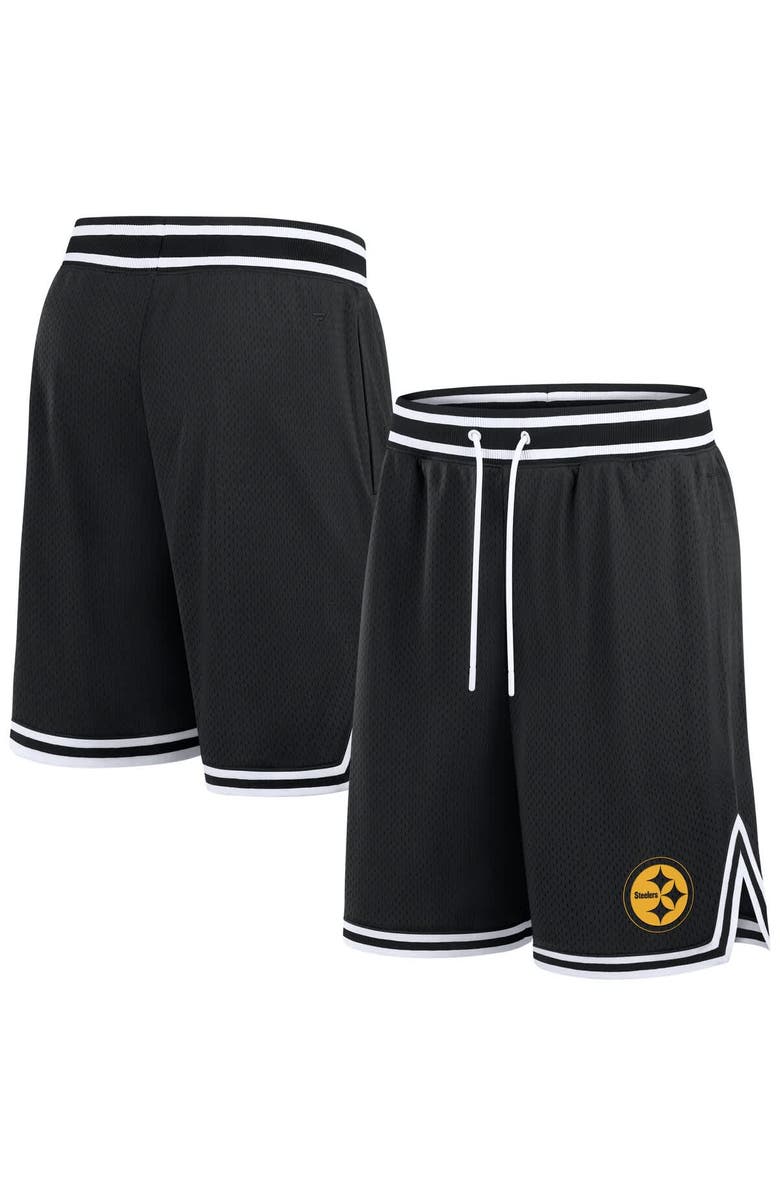 FANATICS Men's Fanatics Black Pittsburgh Steelers Elements Future Ground Shorts, Alternate, color, Black