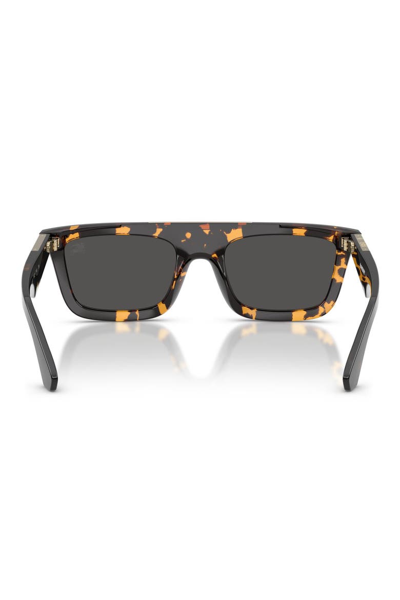 54mm Rectangular Sunglasses, Alternate, color, YELLOW HAVANA / DARK GREY