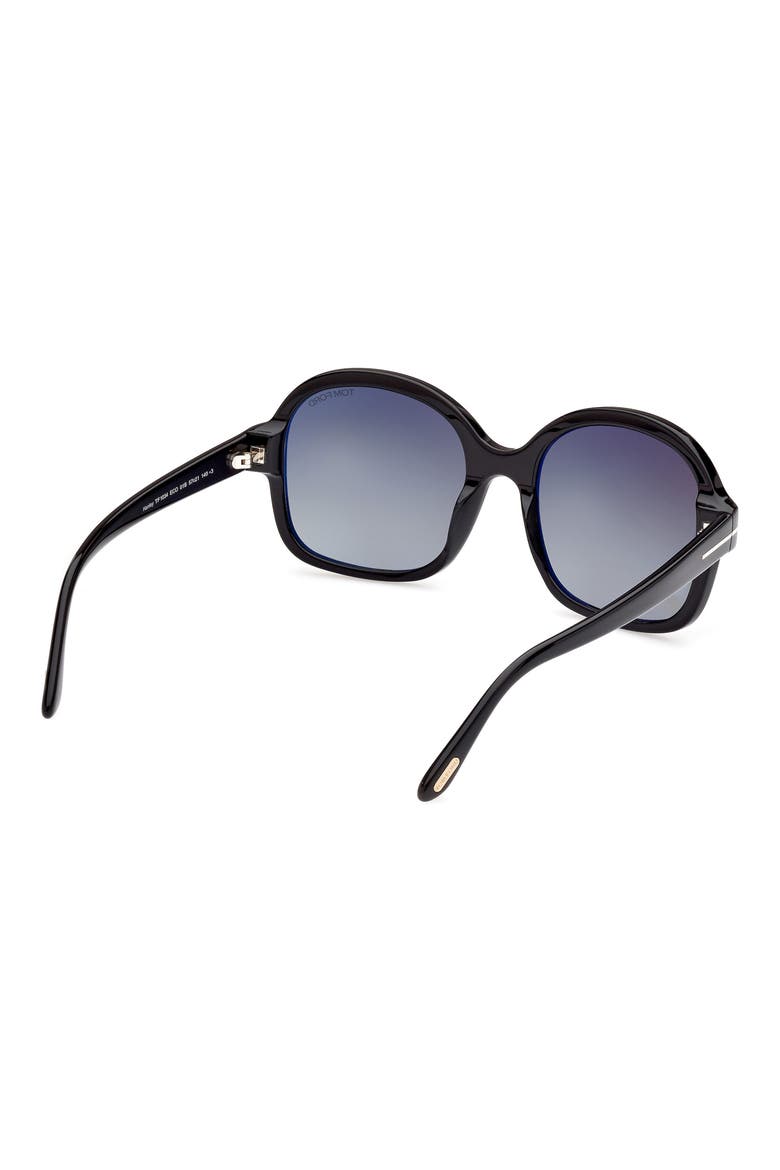 68mm Butterfly Sunglasses, Alternate, color, SHINY BLACK / GRADIENT SMOKE